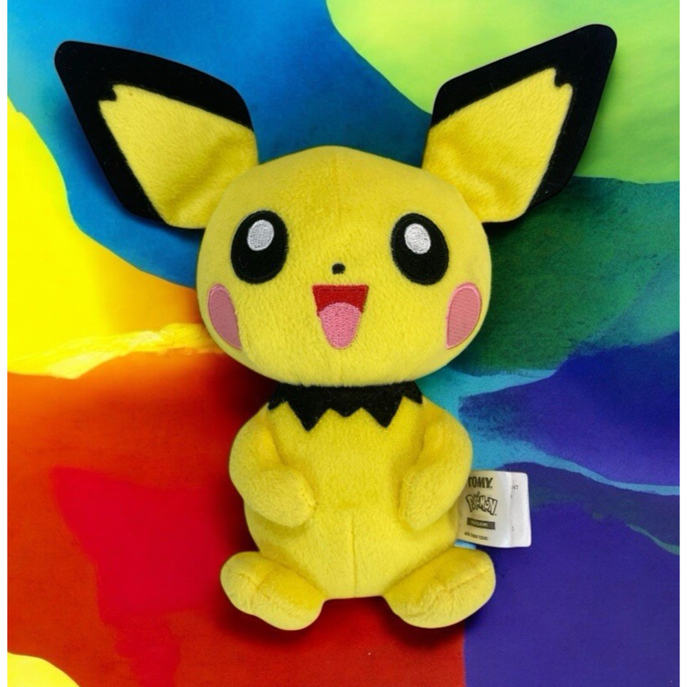 Pokémon Pichu Plush by Tomy Nintendo/Game Freak 2015 Toy Plushie Stuffed Animal